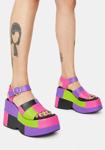 Throwback Daze Color Blocked Sandal