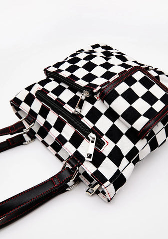 Having Fun Yet Checkered Bag