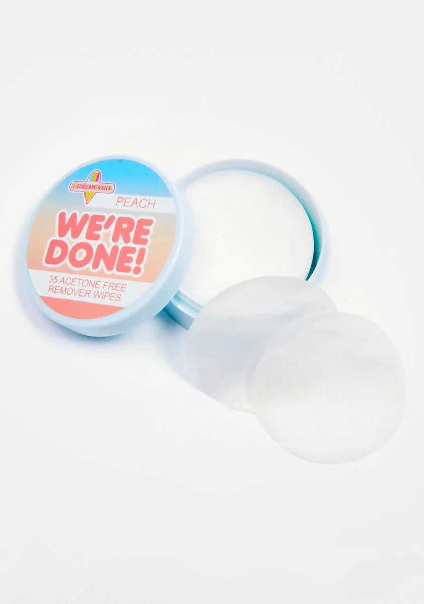 We’re Done! Peach Remover Wipes