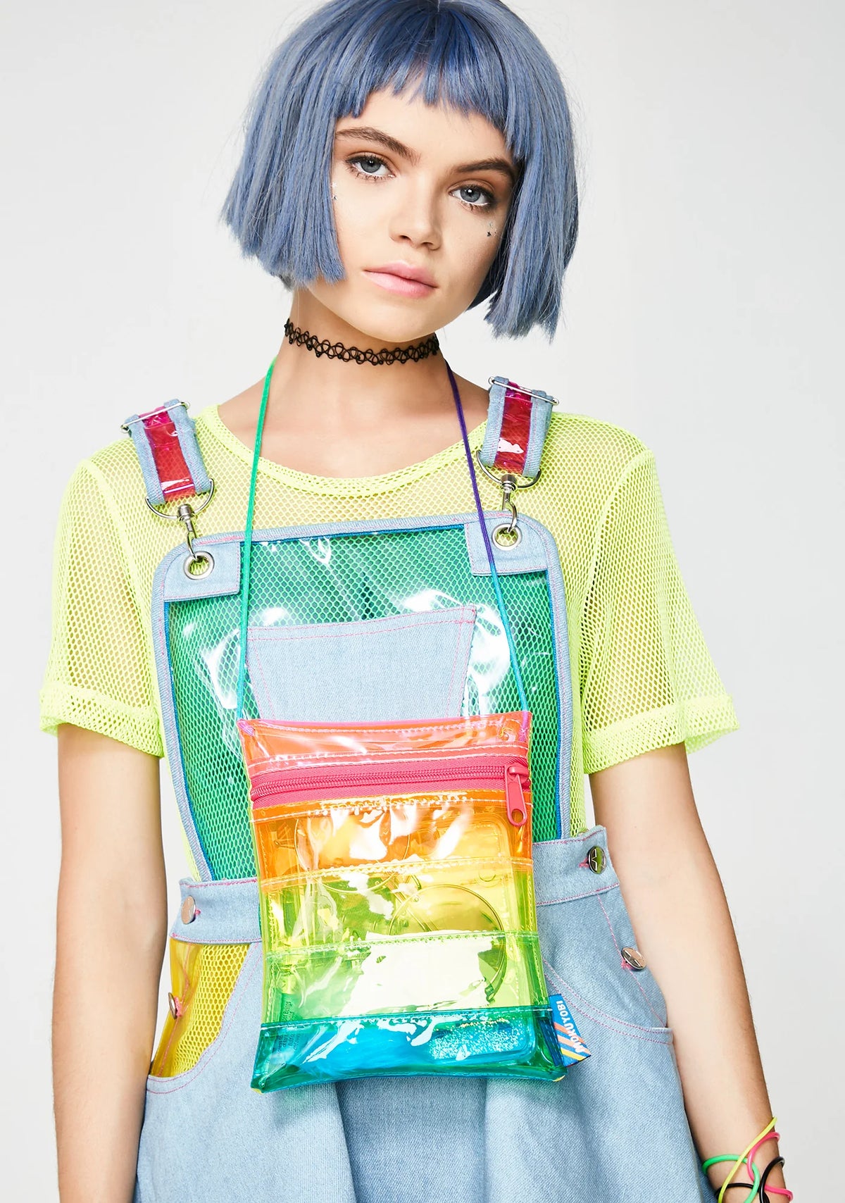 Vinyl Rainbow Crossbody Bag