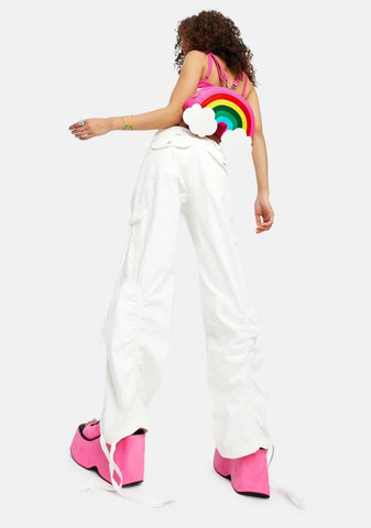 Bummed 2 Be Here Ruched Cargo Pants