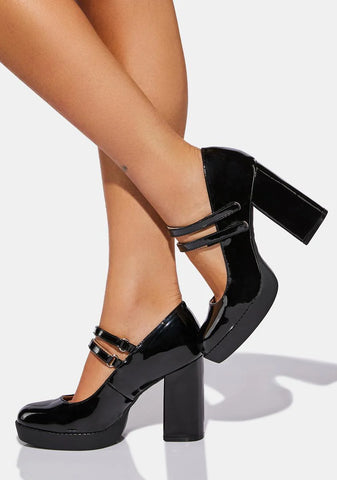 Night About That Time Block Heels