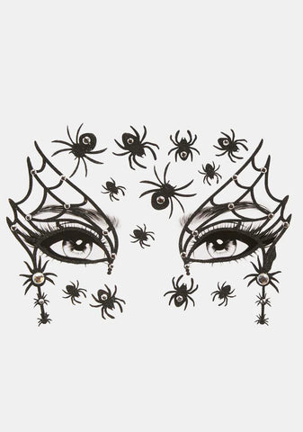 Creep N' Crawl Spider Face Stickers