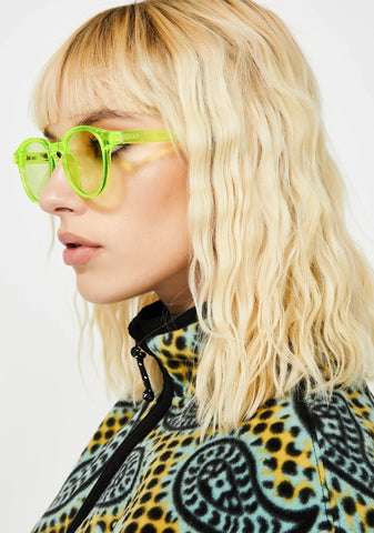 Shock We See Each Other Round Sunglasses