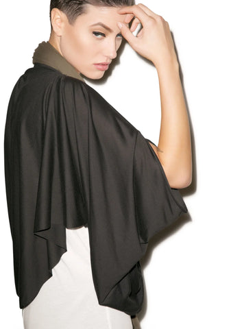 Empire Cowl Neck Tank - Dark Green