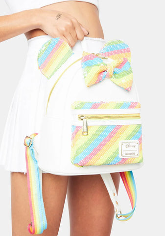 Minnie Mouse Sequin Rainbow Backpack