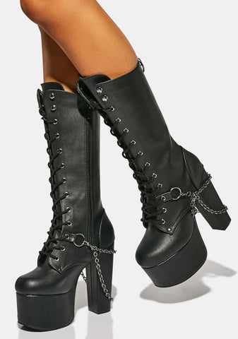 Vampire Teeth Platform Boots