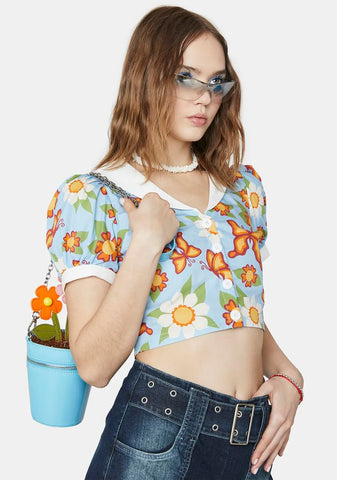 Just Add Sunshine Crop Shirt