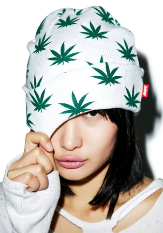 All Over Mary Jane Beanie - Red