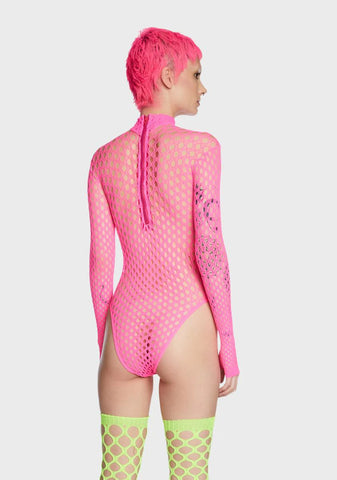 Fever Long Sleeve Zipped Bodysuit