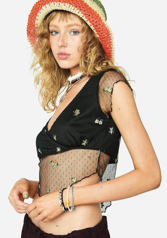 Pick The Scenic Route Mesh Top