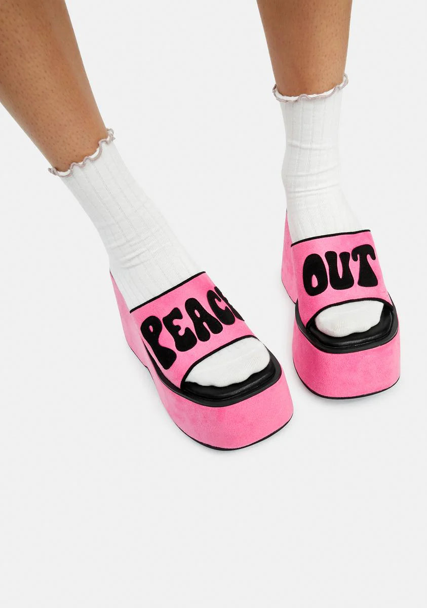 That 70s Flow Platform Slides - Pink