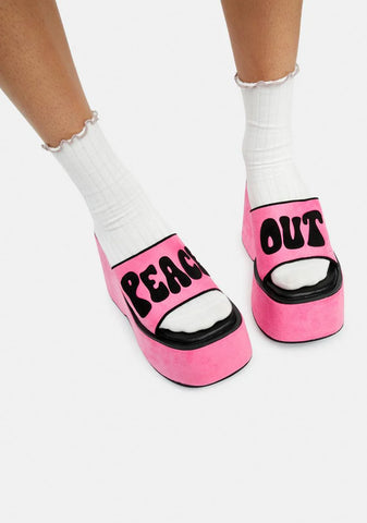 That 70s Flow Platform Slides - Pink