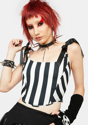 Underworld Fun Striped Corset Top
