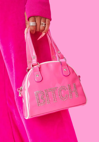 Can't Control Me Patent Bowler Bag