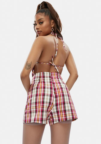 Plaid Pain Proof Mini Shorts