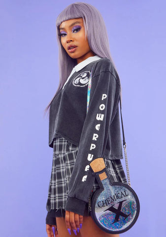 Escaping Danger Cropped Polo Tee