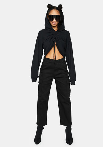 On My Level Cropped Hoodie