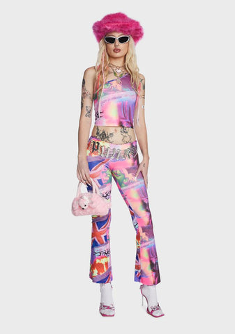 Pleasure Print Low Rise Trousers