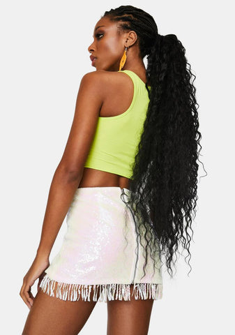 Solar Flair Sequin Mini Skirt