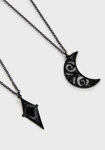 Spell Book Necklace Set