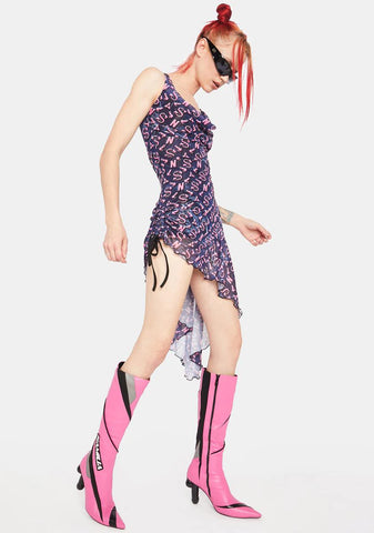 Dick Monogram Waterfall Dress