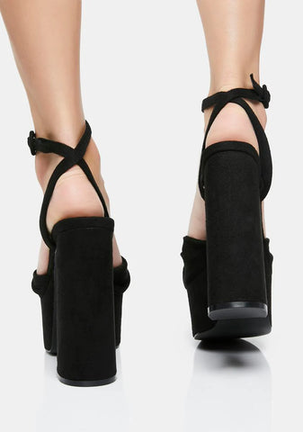 Black Knot On Platform Heels