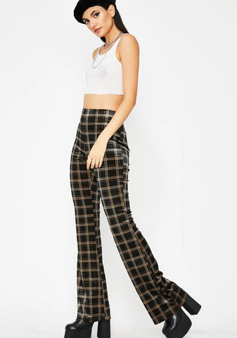 Plaid Posse High Waist Pants
