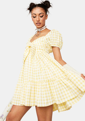 Picnic Princess Gingham Mini Dress