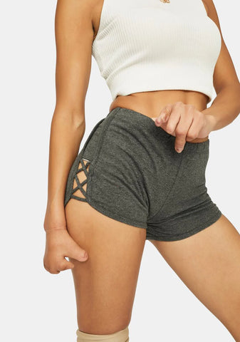 Charcoal Come Correct Booty Shorts