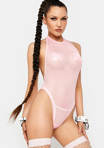 Blush Good Fortune Halter Teddy