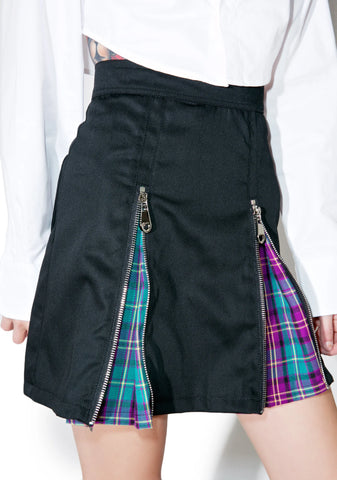 Zip-It Pleated Skirt