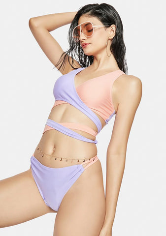 All Wrapped Up Two-Tone Bikini Set