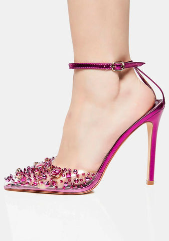 Pink Popstar Jeweled Heels