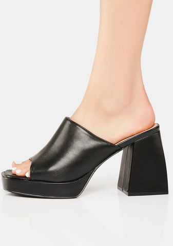 First Place Heeled Mules