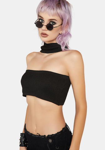 Little Miss Attitude Ribbed Tube Top