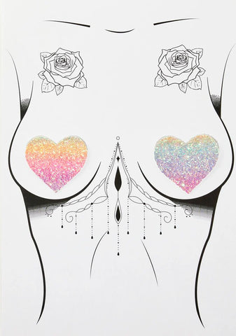 Smarties Party Pastel Multicolor Glitter I Heart U Pasties