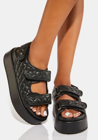 Noa Quilt Platform Sandals