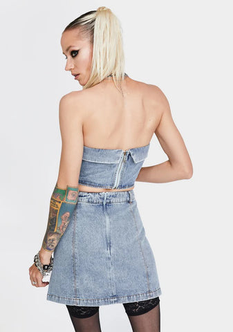 Royce Denim Mini Skirt