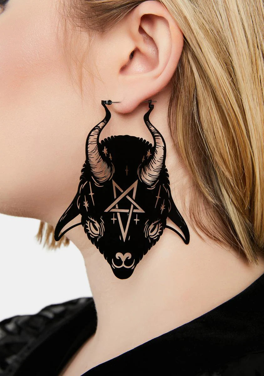 Baby Goat Devil Earrings