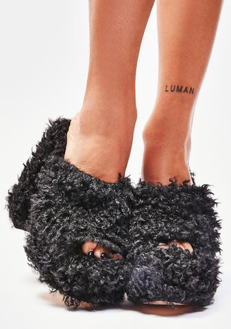 Black Archie Slip On Heels