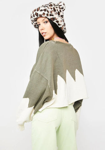 Peaks And Valleys Cropped Sweater