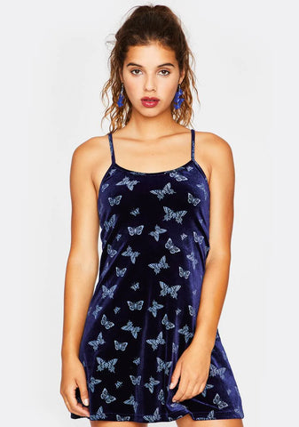 Ur My Butterfly Velvet Dress