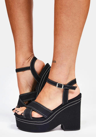 Biding My Time Platform Heels