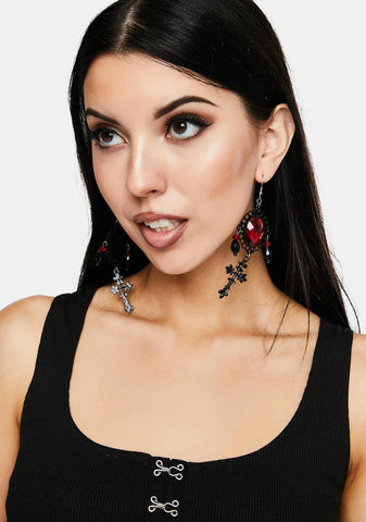 Bloodlust Fantasy Gem Earrings