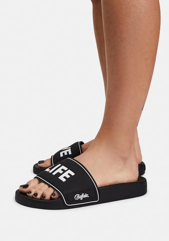 Black Riley Slides