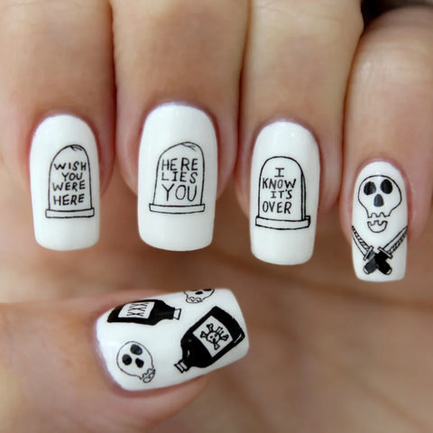 Death Water Slide Nail Decals