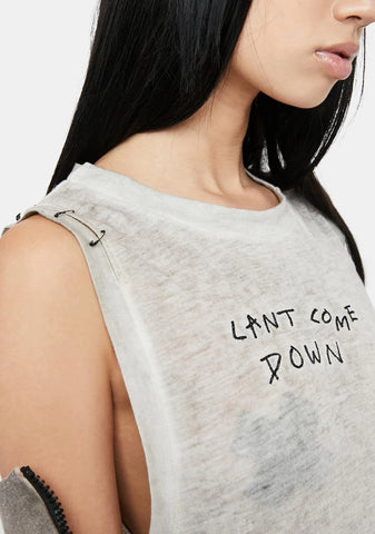 Atmosphere Unisex Cutout Strappy Distressed Muscle Tank