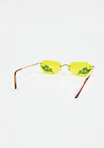 Monster 5 Neon Yellow Sunglasses