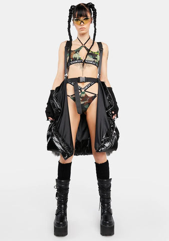 Self Love Camo Mesh Lingerie Set